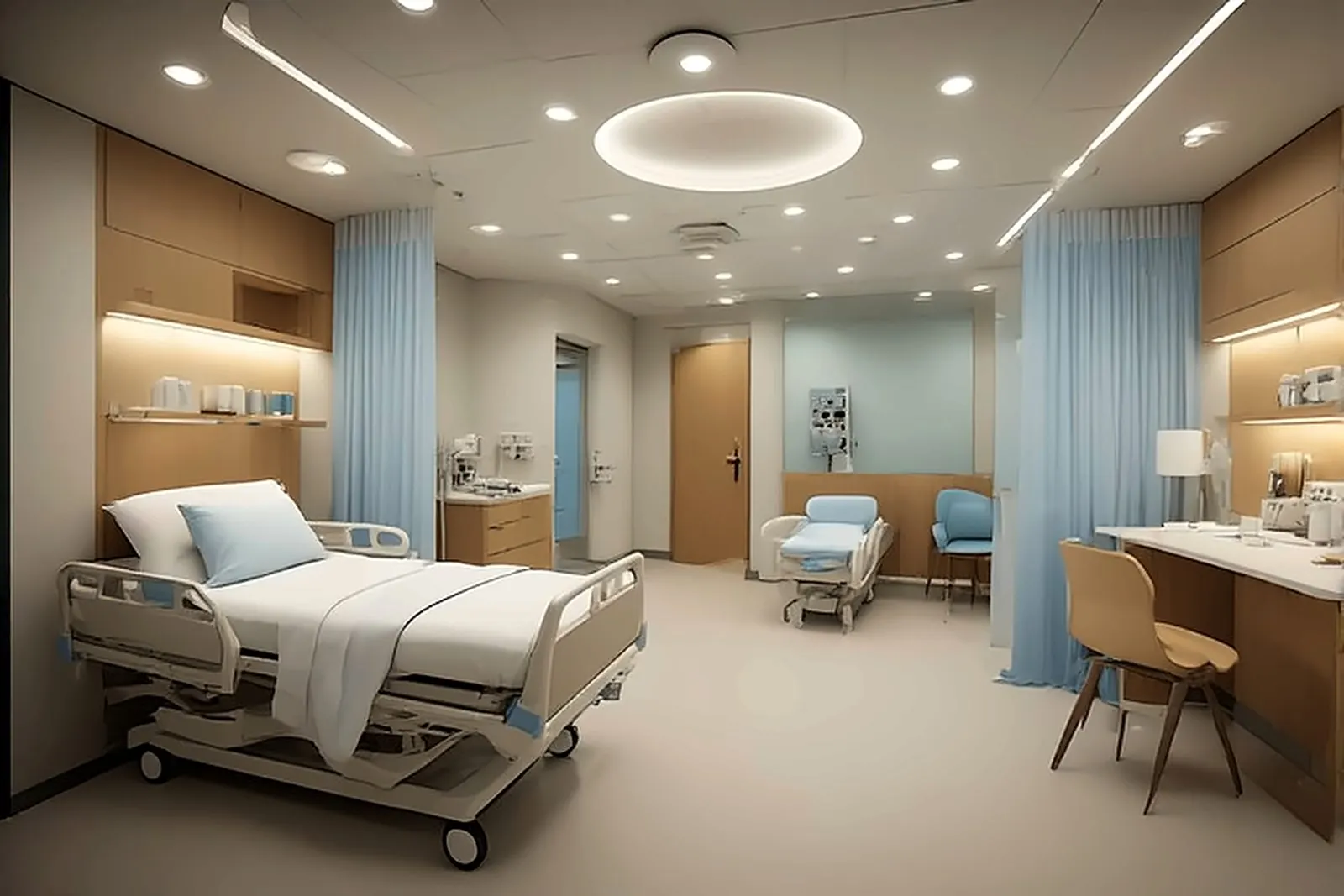 Modern patient room
