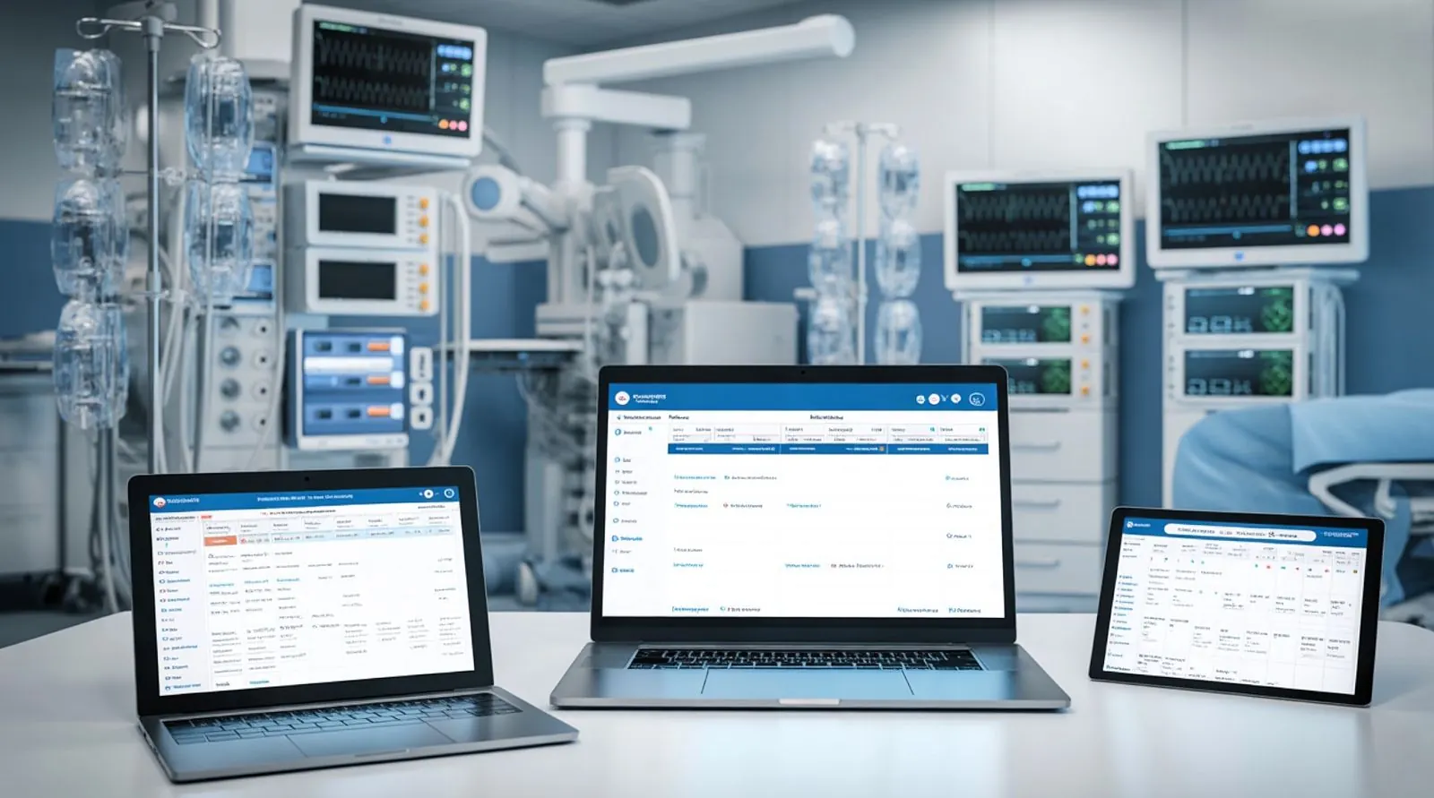 Patient monitors and medical devices in intensive care